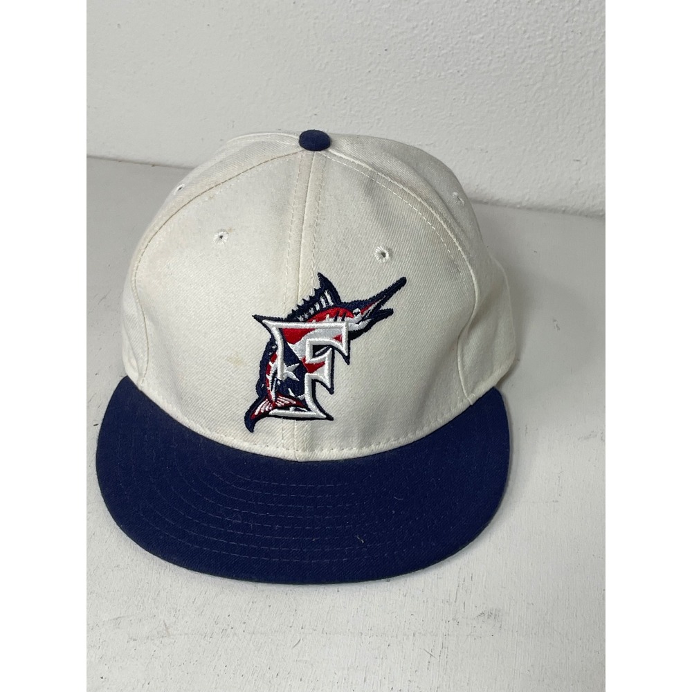 Florida Marlins On Field Size Fitted Baseball Cap Size 7 3/8 New Ear 59FIFTY MLB